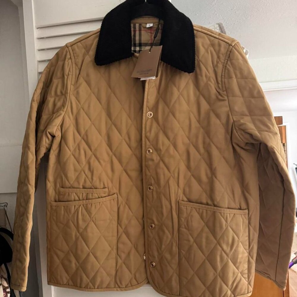 Burberry‎ NWT Corduroy-Collar Quilted Jacket Size M